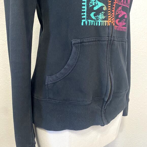 Vtg Y2k Billa Bong Sherpa Lined Surfer Grunge Hippie Thumb Hole ZIp Up Hoodie - Picture 13 of 16